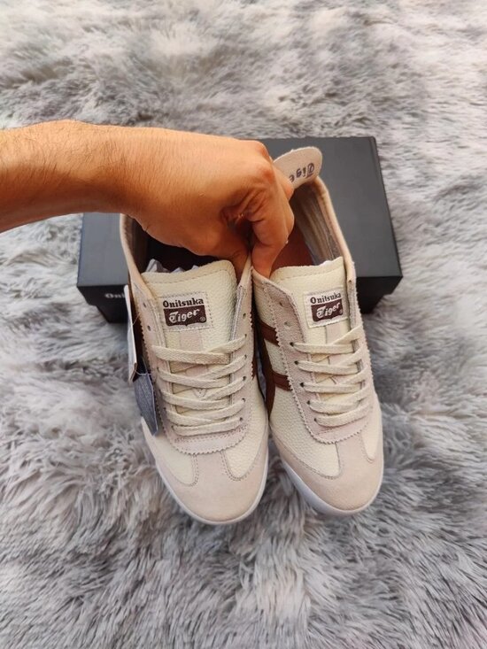 Men’s Onitsuka Tiger Mexico 66 Sneakers Cream Brown Retro Low Top Shoes main image 7